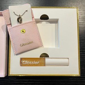 NEW Glossier Limited Edition Gold Kit with Necklace and Lip Gloss